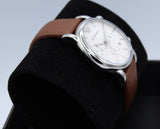 Emporio Armani Luigi Chronograph Silver Dial Brown Leather Strap Watch for Men - AR1846