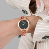 Emporio Armani Aurora Mother of Pearl Grey Dial Rose Gold Steel Strap Watch for Women - AR11139