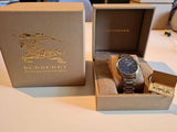 Burberry Classic Blue Dial Silver Steel Strap Watch for Men - BU10007