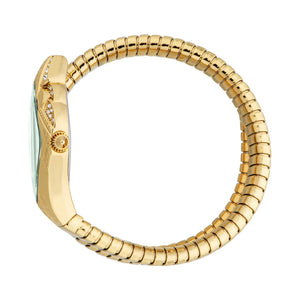 Just Cavalli Brillante Green Dial Gold Steel Strap Watch for Women - JC1L326M0035