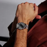 Citizen Tsuyosa 60 Automatic Black Dial Silver Steel Strap Watch for Men - NK0020-55E