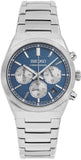 Seiko Conceptual Chronograph Blue Dial Silver Steel Strap Watch for Men- SSB453P1