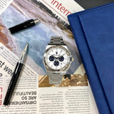 Maserati Velocità Chronograph White Dial Silver Steel Strap Watch for Men - R8873652007