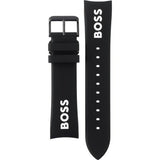 Hugo Boss Strike Chronograph Black Dial Black Rubber Strap Watch for Men - 1514289