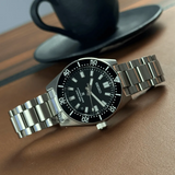 Seiko Prospex 1965 Heritage Divers Automatic Black Dial Silver Steel Strap Watch for Men - SPB453J1