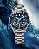 Seiko Prospex 1968 Heritage Divers GMT The Great Wave Limited Edition Blue Dial Silver Steel Strap Watch for Men - SPB509J1
