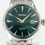 Seiko Presage Cocktail Time Automatic Green Dial Silver Steel Strap Watch for Men - SRPE15J1