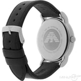 Emporio Armani Luigi White Dial Black Leather Strap Watch for Men - AR1694