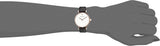 Emporio Armani Gianni T-Bar White Dial Black Leather Strap Watch for Women - AR11270