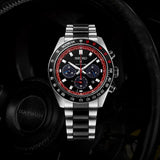 Seiko Prospex Speedtimer Solar Chronograph Datsun 240Z Collaboration Limited Edition Black Dial Two Tone Steel Strap Watch for Men - SSC957