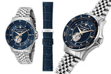 Maserati SFIDA Special Edition Automatic Blue Dial Silver Steel Strap Watch for Men - R8823140013