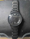 Emporio Armani Renato Black Dial Black Steel Strap Watch for Men - AR11184