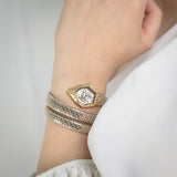 Just Cavalli Brillante Mother of Pearl Dial Two Tone Steel Strap Watch for Women - JC1L326M0055