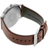 Emporio Armani Kappa Silver Dial Brown Leather Strap Watch for Men - AR11173