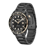 Hugo Boss Bossmatic Automatic Black Dial Black Steel Strap Watch for Men - 1514215