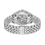 Hugo Boss Principle Skeleton Green Dial Silver Steel Strap Watch for Men - 1514236
