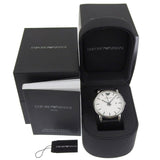 Emporio Armani Luigi White Dial Black Leather Strap Watch for Men - AR1694