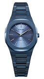 D1 Milano Ultra Thin Blue Dial Blue Steel Strap Watch for Women - D1-UTBL33