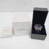 Emporio Armani Luigi Blue Dial Blue Leather Strap Watch for Men - AR11135