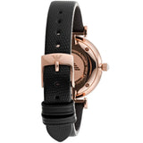 Emporio Armani Gianni T-Bar White Dial Black Leather Strap Watch for Women - AR11270