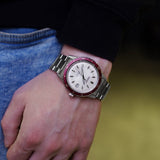 Seiko Presage Champagne Dial Silver Steel Strap Watch For Men - SRPH93J1