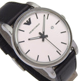 Emporio Armani Luigi White Dial Black Leather Strap Watch for Men - AR1694