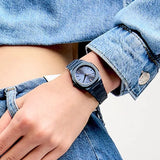 D1 Milano Ultra Thin Blue Dial Blue Steel Strap Watch for Women - D1-UTBL33