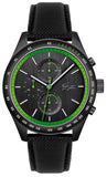 Lacoste Apext Black Dial Black Leather Strap Watch for Men - 2011296