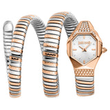 Just Cavalli Ambra Silver Dial Two Tone Steel Strap Watch for Women - JC1L370M0065