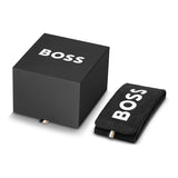 Hugo Boss Avery Chronograph Black Dial Black Steel Strap Watch for Men - 1514256