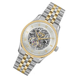 Hugo Boss Principle Skeleton Silver Dial Two Tone Steel Strap Watch for Men - 1514237