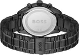 Hugo Boss Grand Prix Chronograph Black Dial Black Steel Strap Watch for Men - 1514298