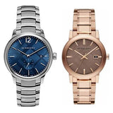 Burberry Classic Blue Dial Silver Steel Strap Watch for Men - BU10007
