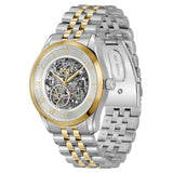 Hugo Boss Principle Skeleton Silver Dial Two Tone Steel Strap Watch for Men - 1514237