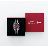 Seiko Prospex Speedtimer Solar Chronograph Datsun 240Z Collaboration Limited Edition Red Dial Two Tone Steel Strap Watch for Men - SBDL123