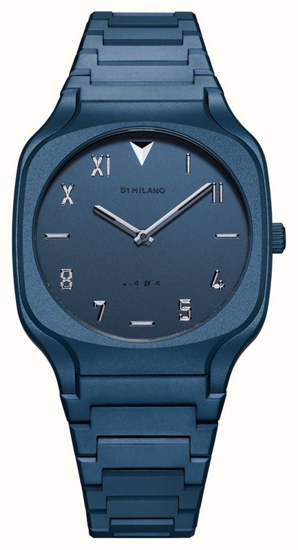 D1 Milano Square Galaxy Blue Dial Blue Steel Strap Watch for Men - D1-SQBJ09