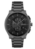 Hugo Boss Peak Chronograph Black Dial Black Steel Strap Watch for Men - 1514192