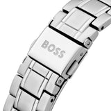 Hugo Boss Grand Tour Chronograph Ice Blue Dial Silver Steel Strap Watch for Women - 1502767
