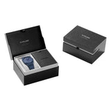 D1 Milano Square Galaxy Blue Dial Blue Steel Strap Watch for Men - D1-SQBJ09