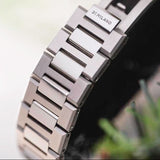 D1 Milano Ultra Thin Red Dial Silver Steel Strap Watch for Men - D1-UTBJ20