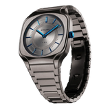D1 Milano Square Titanium Gray Dial Gray Steel Strap Watch for Men - D1-SQBJ02