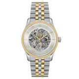 Hugo Boss Principle Skeleton Silver Dial Two Tone Steel Strap Watch for Men - 1514237