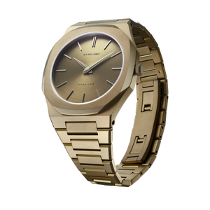 D1 Milano Ultra Thin Dusky Green Dial Green Steel Strap Watch for Men - D1-UTBJ36