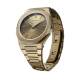 D1 Milano Ultra Thin Dusky Green Dial Green Steel Strap Watch for Men - D1-UTBJ36