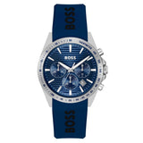 Hugo Boss Strike Chronograph Blue Dial Blue Rubber Strap Watch for Men - 1514239