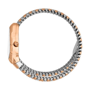Just Cavalli Fiamma Silver Dial Two Tone Steel Strap Watch for Women - JC1L426M0065
