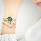 Just Cavalli After Party Green Dial Rose Gold Steel Strap Watch for Women - JC1L269M0045