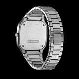 D1 Milano Square Silver Dial Silver Steel Strap Watch for Men - D1-SQBJ10