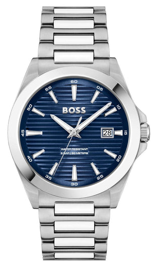 Hugo Boss Strike Limited Edition Blue Dial Silver Steel Strap Watch for Men - 1514205