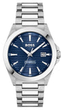 Hugo Boss Strike Limited Edition Blue Dial Silver Steel Strap Watch for Men - 1514205